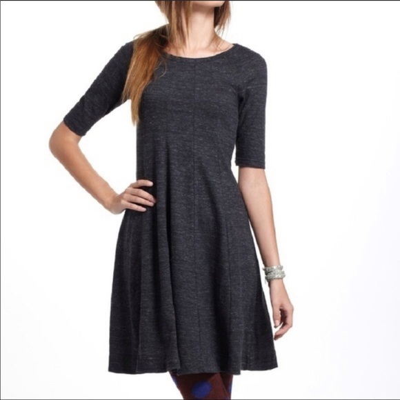 Anthropologie Dresses & Skirts - Ganni Anthro Brand Heather Gray Jersey Flare Dress